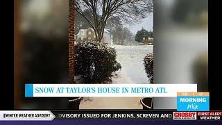 Check out Taylor Martin's hometown covered in snow in Atlanta