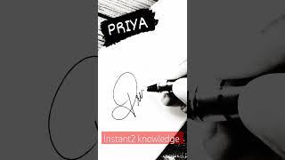 priya name signature #signature #sign #signs