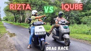 New 2024 Ather Rizta z Vs Tvs Iqube Electric Drag Race