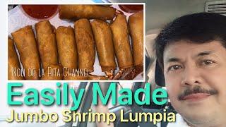 EASILY MADE JUMBO SHRIMP LUMPIA : From Asian Recipe Videos by: BlasianCooks