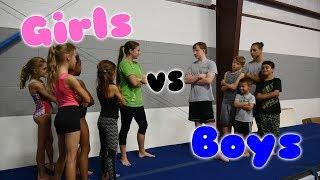 Boys VS Girls Gymnastics Challenge| Rachel Marie