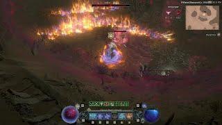 Diablo 4 Season5️⃣Sorcerer PvP23 Skill Rank Firewall Sorcerer vs Whirlwind Dust Devil Barbarian