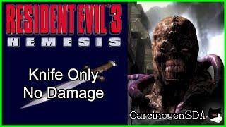 Resident Evil 3 (PS1) - Knife Only, No Damage