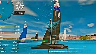 Race 3 of Virtual Regatta. Blackfoils F50 Class. SailGP San Francisco USA Eregatta.