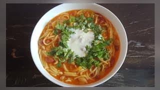 طرز تهیه آش افغانی در وقت کم و به روش آسان/آش افغانی  cooking afghani ash\ cooking afghani spagetti