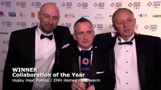 Husky Heat Pumps collaboration award win at the H&V awards, London 2015!