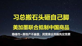 全网独家解读：李强稳楼市底线是什么？习总搬石头砸自己脚，中国商品喜迎北美关税联盟；因疫情索赔240亿美元，密苏里州告赢中国。