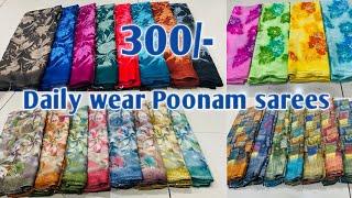 Daily wear Poonam sarees collections Prabpremvlogs JP fashion phone number 9390519063