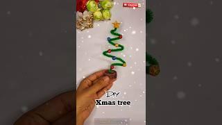 Diy Christmas Treewith pipe cleaner|Xmas Tree craft #shorts #shortsfeed #christmastree #diycrafts