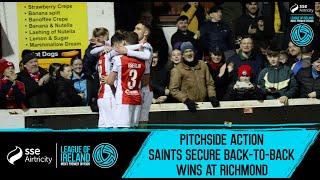 PITCHSIDE ACTION | St Patrick's Ath. 2-0 Derry City | Saints secure back-to-back wins at Richmond 