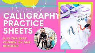 ️CALLIGRAPHY PRACTICE SHEETS; 5 BEST FOR BEGINNERS