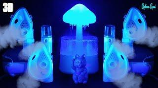 ️ASMR Aerosol (Six Nebulizers) + Rain Sounds.3D white noise for sleeping️