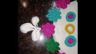 Basic Rangoli Design || Simple Ranngoli Design || Madhu's Creative Designs