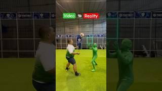 Video vs Reality: Invisible Green Man Scores the Goals!#greenscreen #goal #challenge #footbot