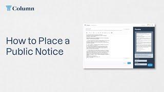 How to Place a Public Notice