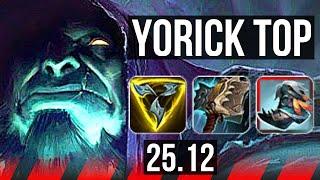 YORICK vs CAMILLE (TOP) | 4k comeback, 11/3/9, 600+ games | KR Master | 25.12