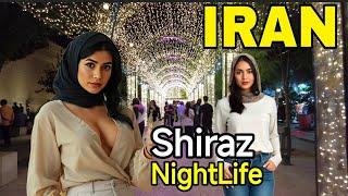 IRAN  Shiraz Night Walk: Night Tour around Karim Khan Citadel (Light Tunnel Unbelievable!!!)