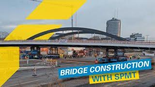 Bridge brought in with SPMT | Felbermayr Engineered Solutions