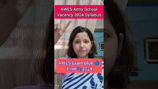 Army Public School Vacancy 2024 Syllabus |AWES Vacancy  2024|