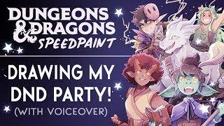 MY BIGGEST SPEEDPAINT SO FAR! | Drawing my DND Party