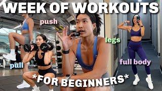 WEEK OF WORKOUTS | 4-Day BEGINNER Split to Be CONSISTENT in the Gym!