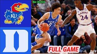 Duke Blue vs Kansas Jayhawks Full Game Men’s Basketball | Nov 26,2024 | TODAY