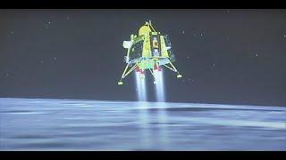 chandrayaan 3 live landing futages of moon landing