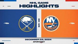 NHL Highlights | Sabres vs. Islanders - December 23, 2024