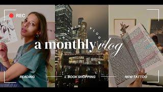 new tattoo, focusing on black authors, and book shopping || Reading Vlog