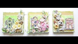 Canvas Trio with Prima's Garden Fable collection by Keren Tamir