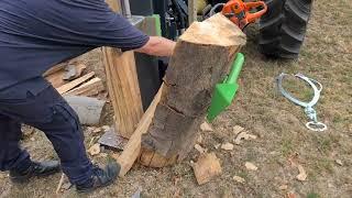 Robust Holzspalter mit Seilwinde