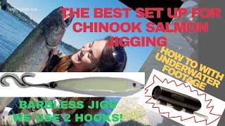 HOW TO TIE A DOUBLE HOOK JIG SET UP! FOR CHINOOK OR COHO SILVER SALMON IN THE NORTH WEST! A MUST!