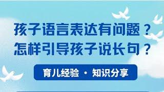 孩子语言表达有问题？ 怎样引导孩子说长句？