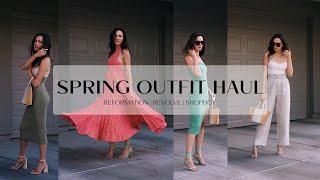 SPRING/SUMMER OUTFIT HAUL | REFORMATION, REVOLVE, & SHOPBOP | BLUSHFUL BELLE