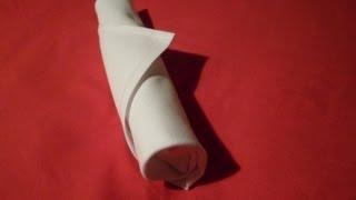 How To Fold Napkins - Silverware Roll (Napkin Folding)