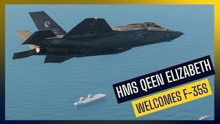 HMS Queen Elizabeth welcomes F-35s | Royal Navy