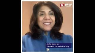 Anita Manwani, President of TiE SV, announces Vasu Jakkal from Microsoft as Grand Keynote Speaker