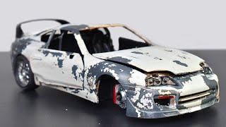 Restoration Damaged Toyota Supra Model Car