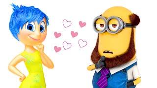 INSIDE OUT 2 CHARACTERS AND THEIR FAVORITE DESPICABLE ME 4 CHARACTERS !