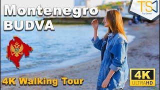 Montenegro BUDVA 4K Walking Tour | 4K UHD 60fps