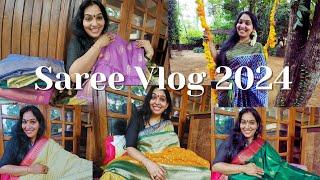 നാട്ടിലെ സാരി ഷോപ്പിങ്ങ് | Saree Vlog | Thrissur - Kerala Saree Shopping Vlog |Veena's Vlog Aug 2024