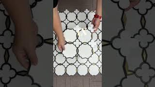 marble & copper mix flower #walltile #floortile #revolution #hotel #villa #tile #mosaic