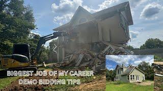 HUGE DEMOLITION JOB: HOW TO BID DEMO WORK! BIGGEST JOB OF MY CAREER