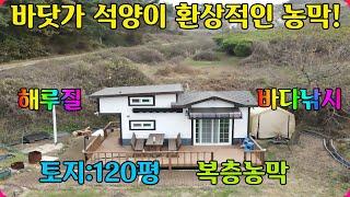 ***물건번호:258***  가로림만 해양 정원의 바닷가 석양이 환상적인 농막!