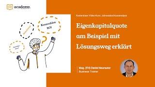 Eigenkapitalquote berechnen - Übung Berechnung Eigenkapitalquote aus Bilanz mit Lösung