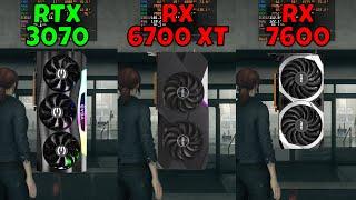 RTX 3070 vs RX 6700 XT vs RX 7600 (Benchmark in 9 Games at 1080p) 2024