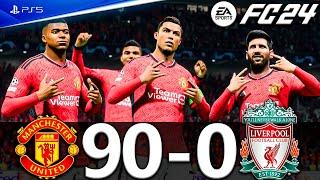 FIFA 24 - MESSI, RONALDO, MBAPPE, NEYMAR, ALL STARS PLAYS | MANCHESTER UNITED 90-0 LIVERPOOL