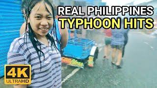 ULTIMATE WILD HEAVY RAIN | Walking Ultra Super TYPHOON in Philippines [4K] 