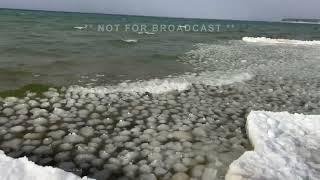 12-12-2024 Traverse City Mi - Ice boulders formed by heavy lake effect