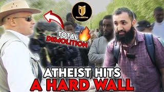 P1-Muslim Annihilates Atheist's Worldview | Subboor | Hamza | Speakers Corner